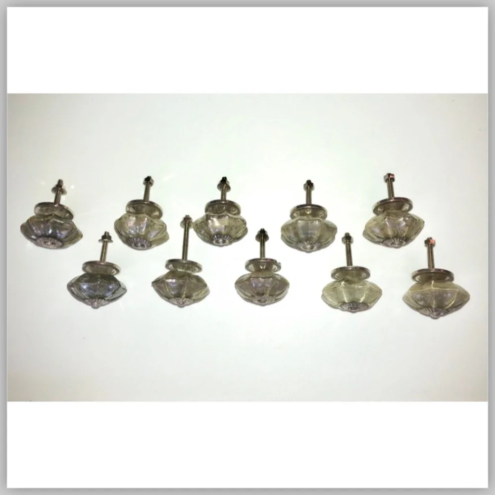 πHPπ ANTHROPOLOGIE Mercury Glass Melon Vintage Look Cabinet Knobs Set of 10 - Picture 4 of 4
